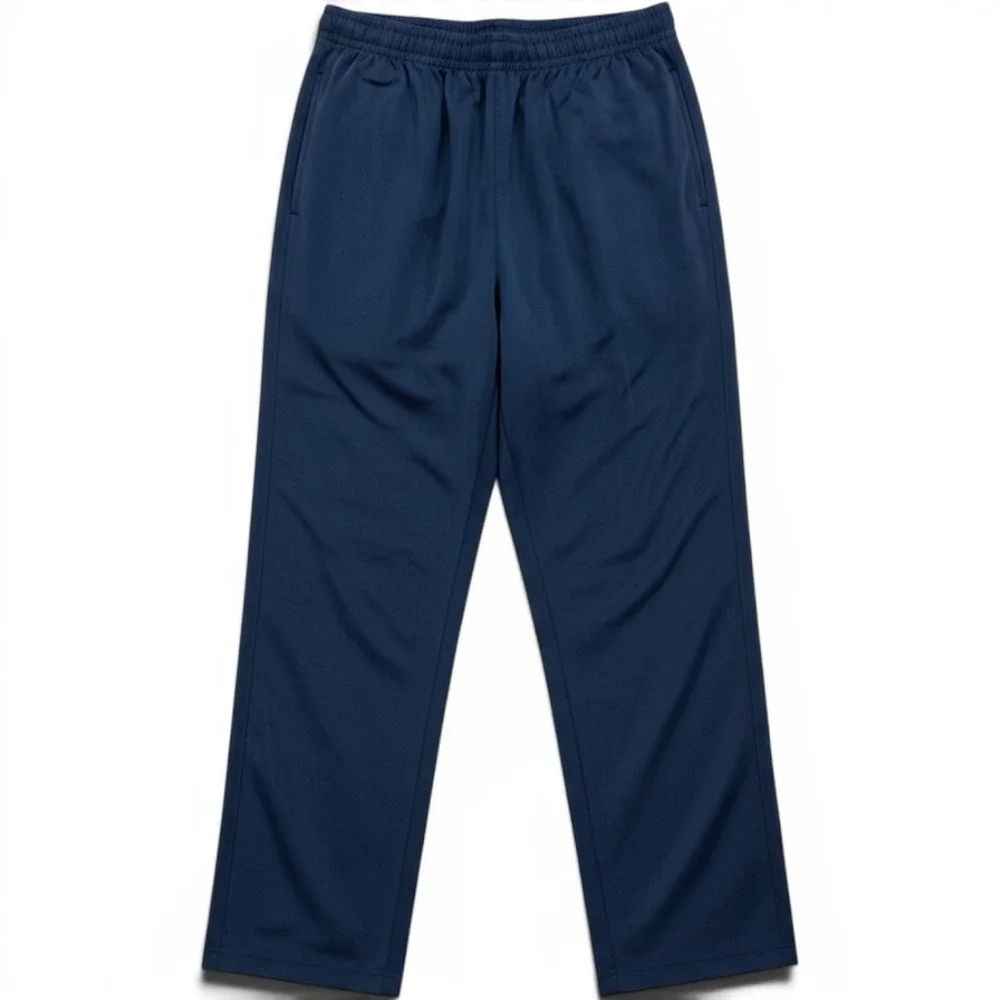 Vintage Nike Track Pants Mens XL Navy Blue Tearaway Snap Button Basketball Satin